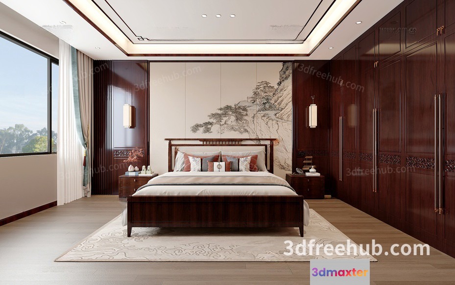 Cozy Bedroom 3D Model - 20552 - VRAY Render