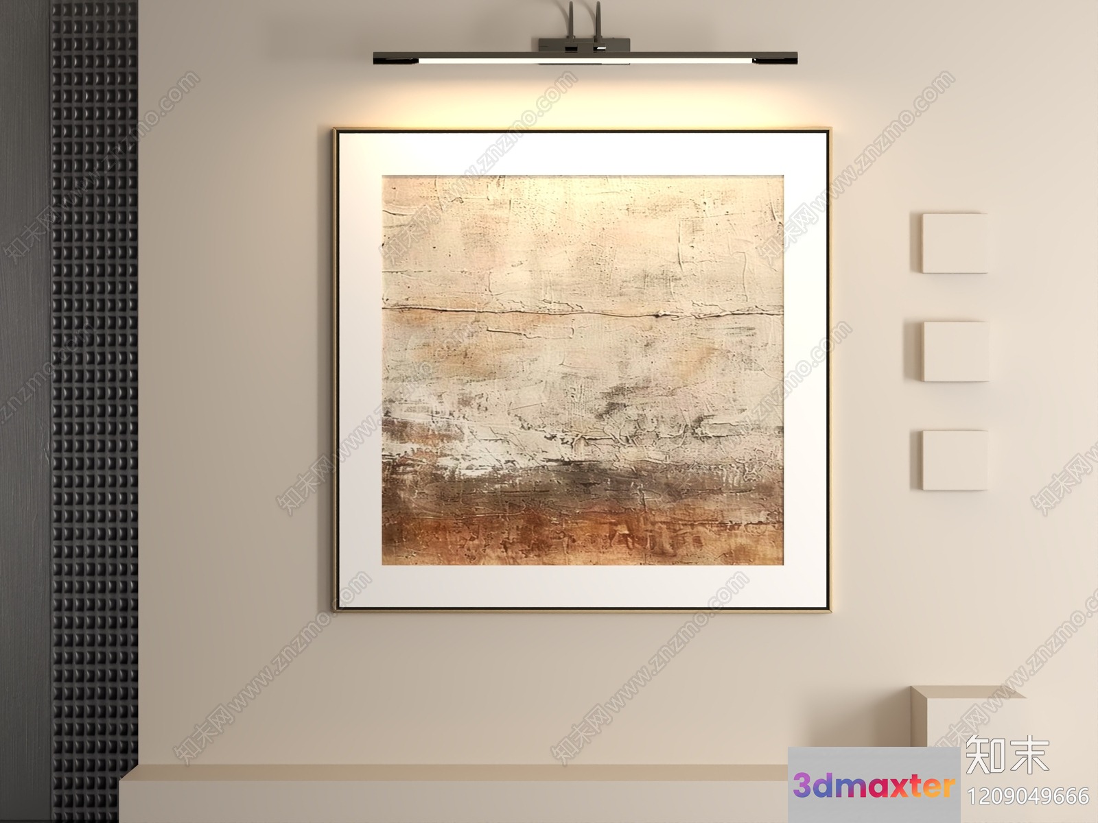 Modern Abstract Painting 3D Model - 219 - VRAY Render