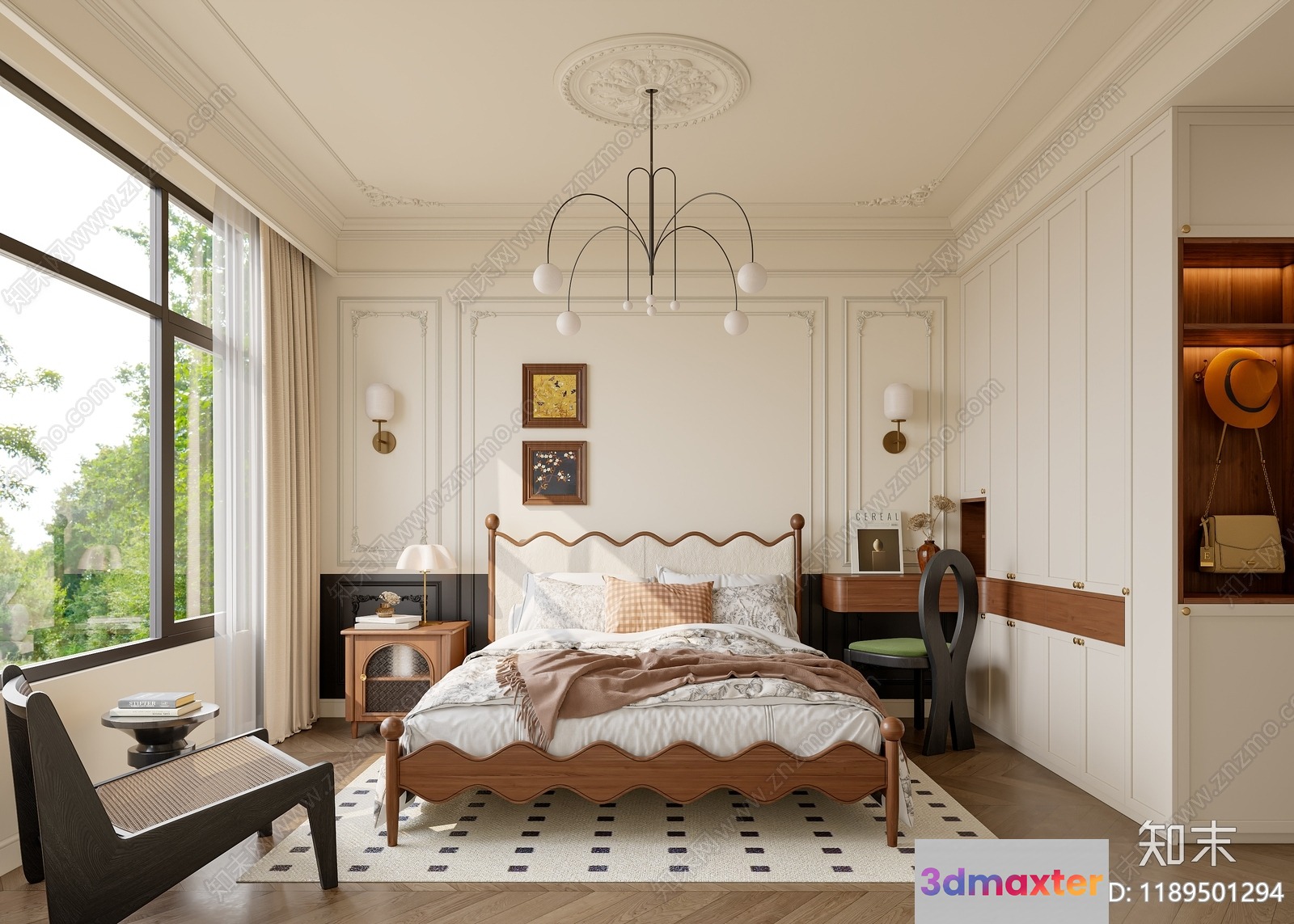 Cozy Bedroom 3D Model - 11995 - CORONA Render