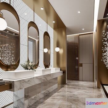 Modern Bathroom Vanity 3D Model - 13350 - VRAY Render