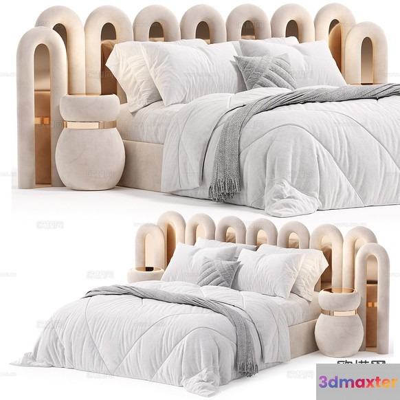 Cozy White Bedroom 3D Model - 11019 - CORONA Render