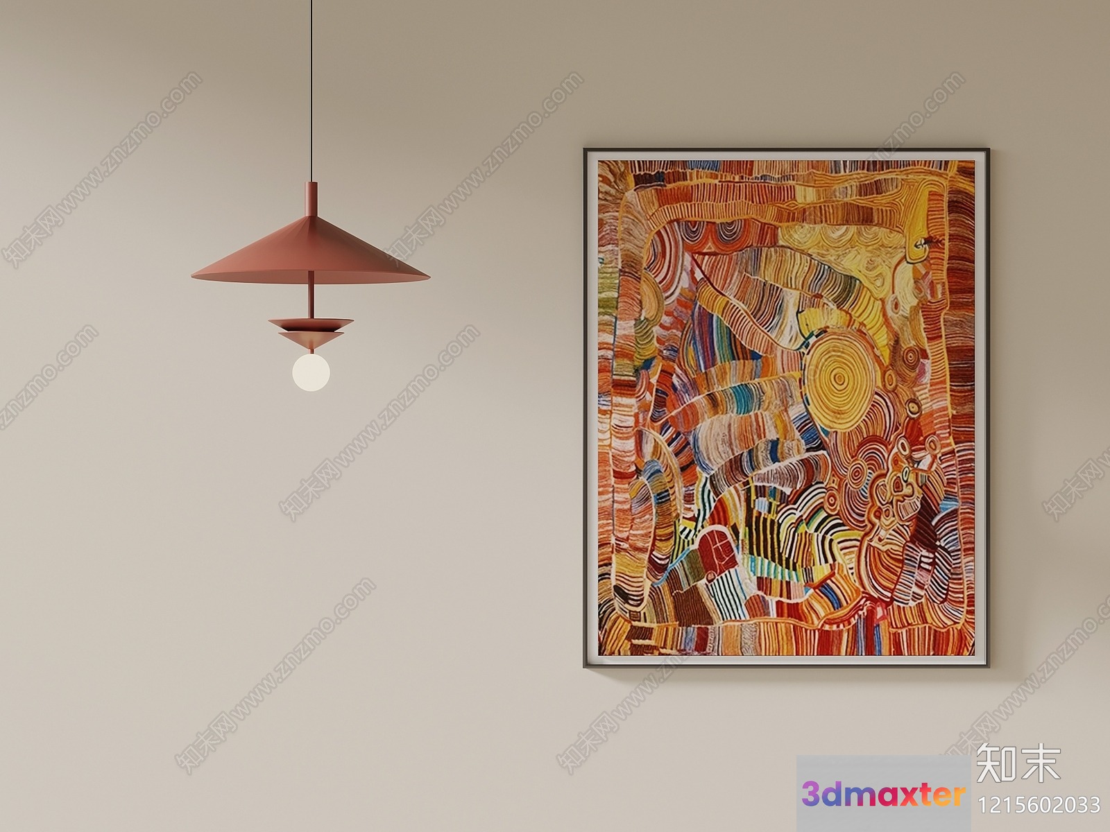 A Modern Light Fixture 3D Model - 17865 - VRAY Render