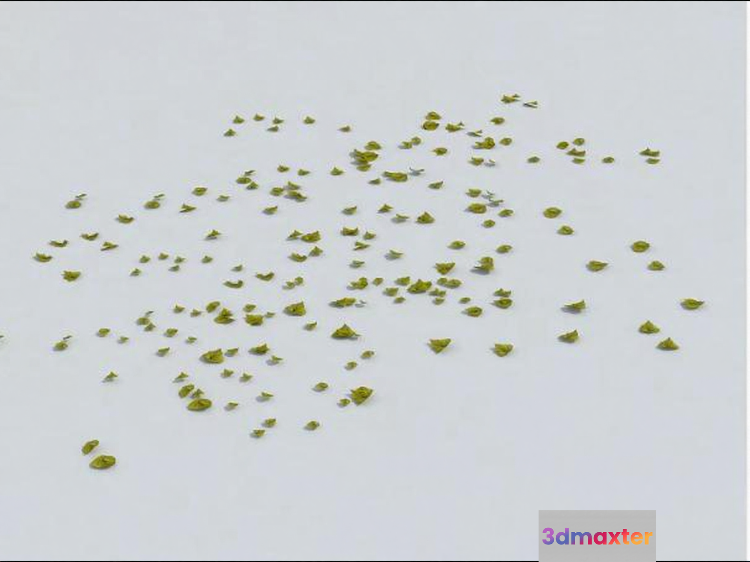 Small Green Objects 3D Model - 12391 - VRAY Render
