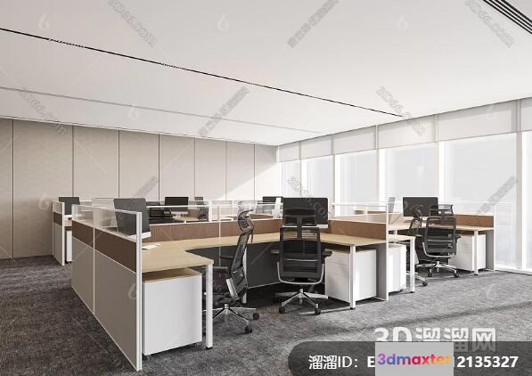 Modern Office Space 3D Model - 5036 - CORONA Render