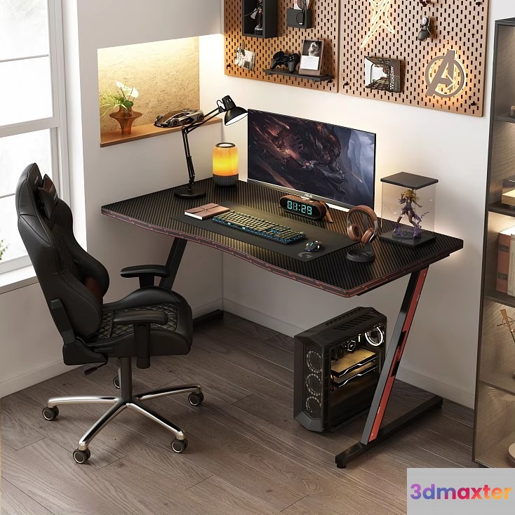 Modern Computer Desk 3D Model - 19925 - VRAY Render
