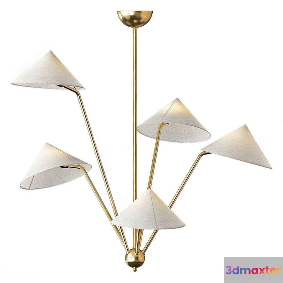 Gold Light Fixture 3D Model - 4244 - VRAY Render