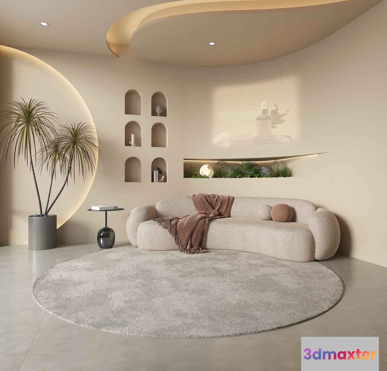 Modern Living Room 3D Model - 4237 - VRAY Render