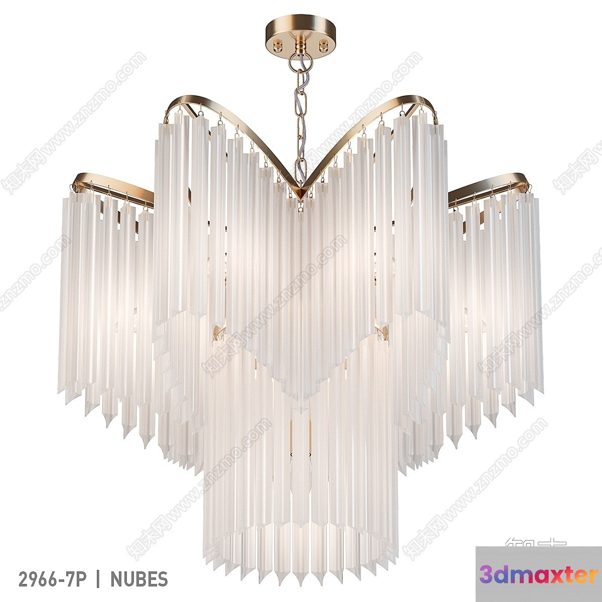Gold Light Fixture 3D Model - 1829 - VRAY Render