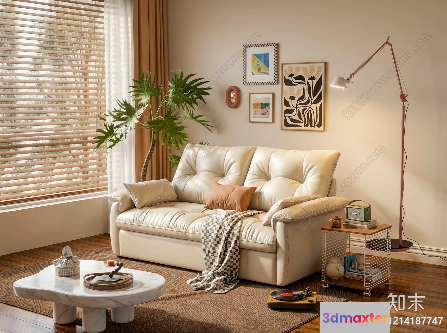 Modern Living Room 3D Model - 16520 - VRAY Render