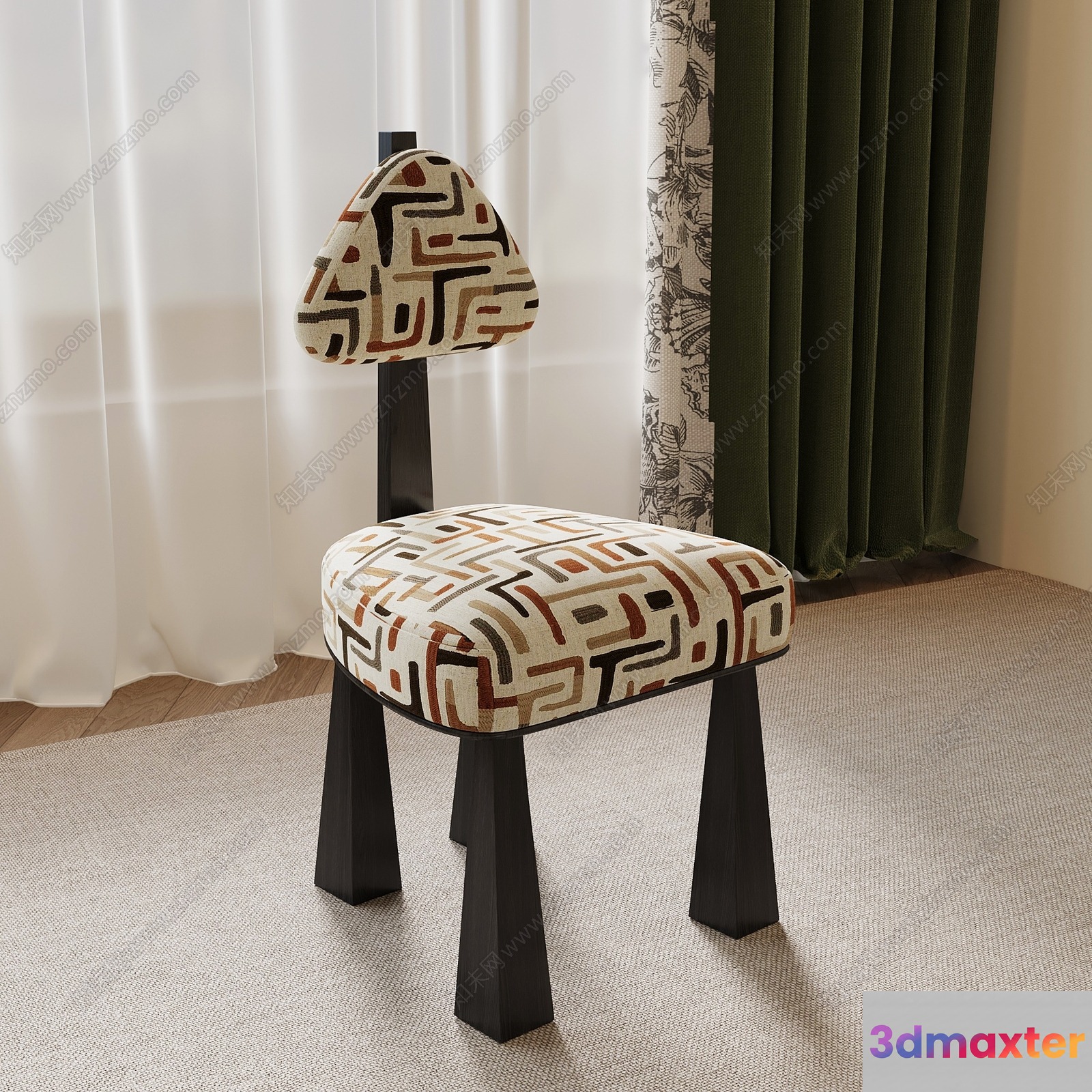 Cozy Living Room Chair 3D Model - 2798 - VRAY Render