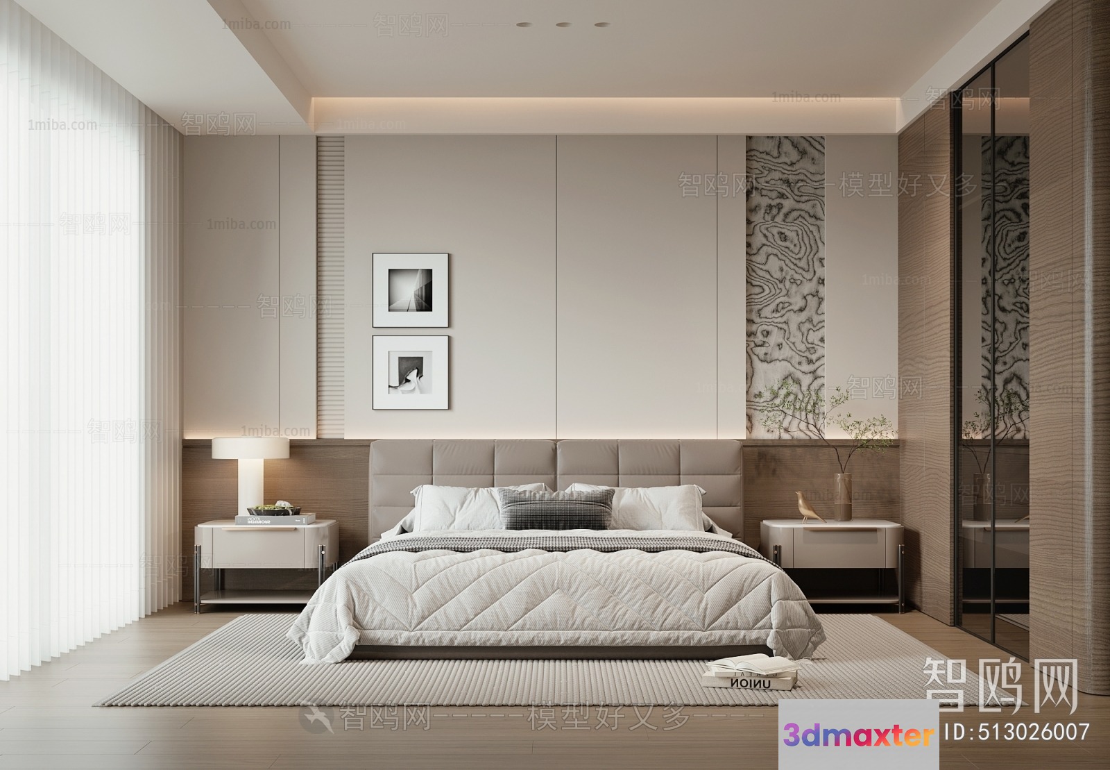 Cozy Bedroom 3D Model - 18841 - VRAY Render