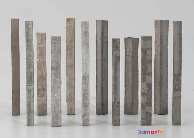 Concrete Pillars 3D Model - 16916 - VRAY Render