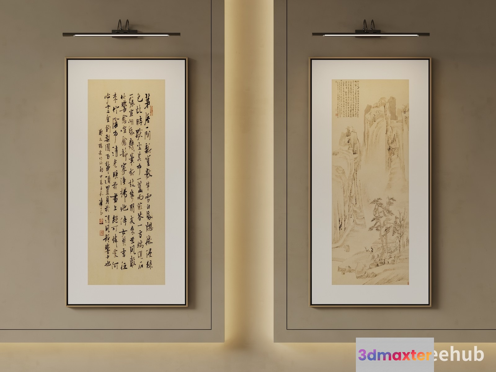 Traditional Chinese Artwork 3D Model - 23526 - VRAY Render
