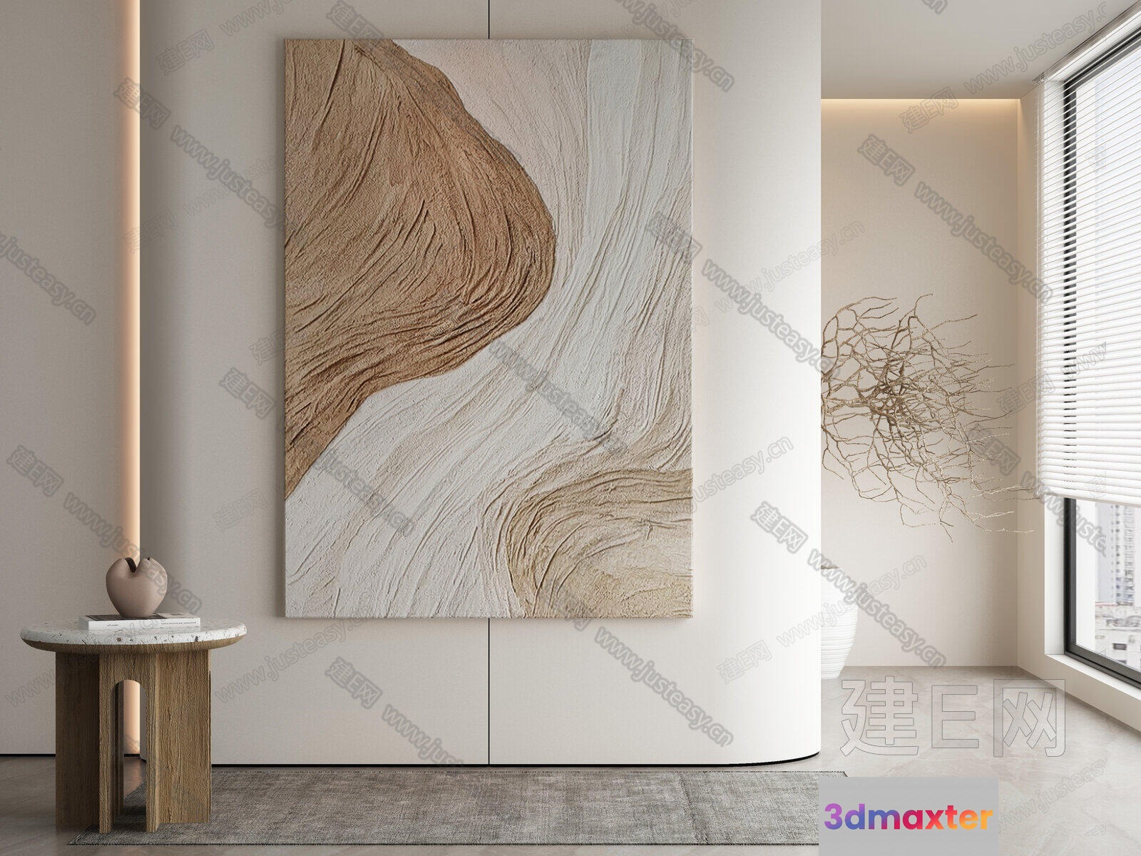 Modern Living Room 3D Model - 22372 - VRAY Render