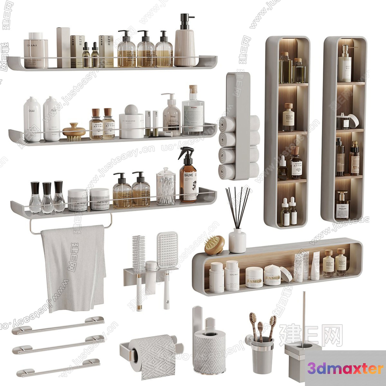 Modern Bathroom Decor 3D Model - 10548 - VRAY Render