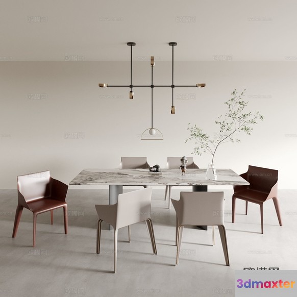 Modern Dining Room 3D Model - 15318 - CORONA Render