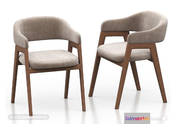 Wooden Dining Chairs 3D Model - 3350 - VRAY Render