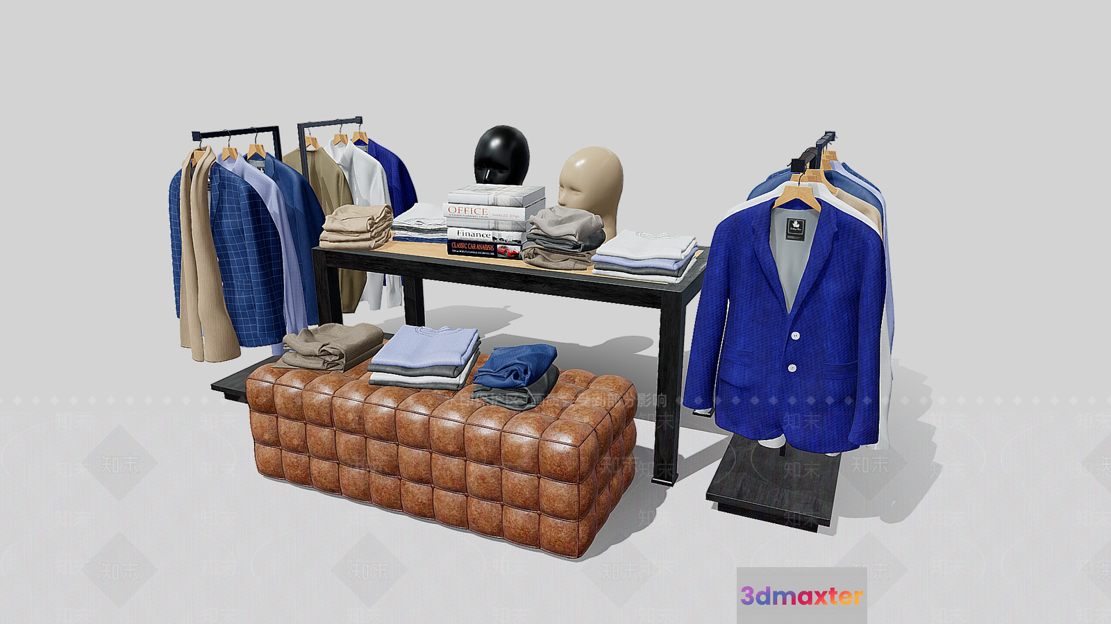 Modern Clothing Display 3D Model - 2734 - VRAY Render