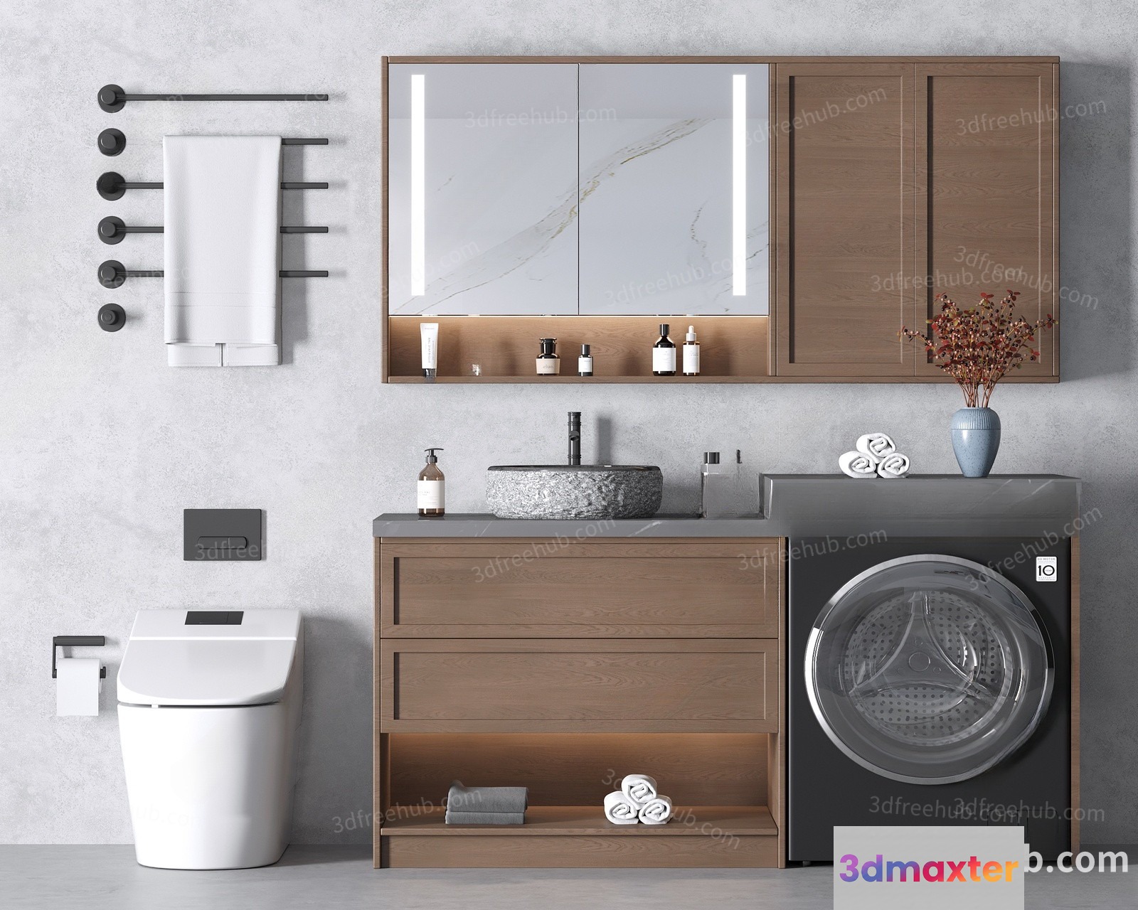 A Modern Bathroom 3D Model - 21942 - VRAY Render