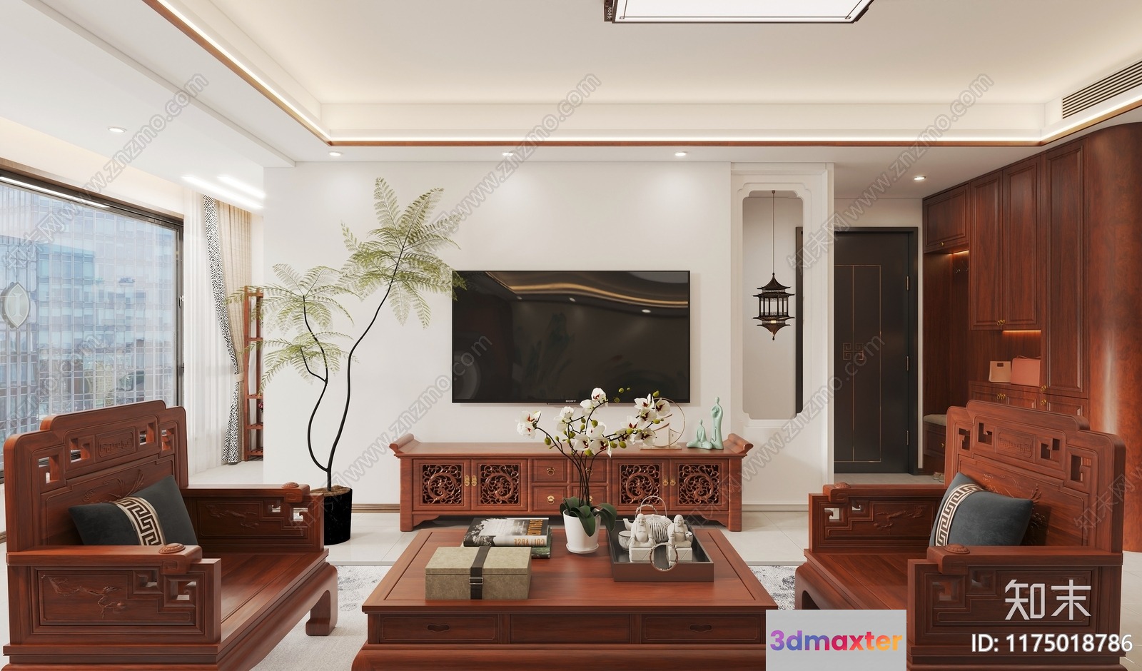 Modern Living Room 3D Model - 16531 - VRAY Render