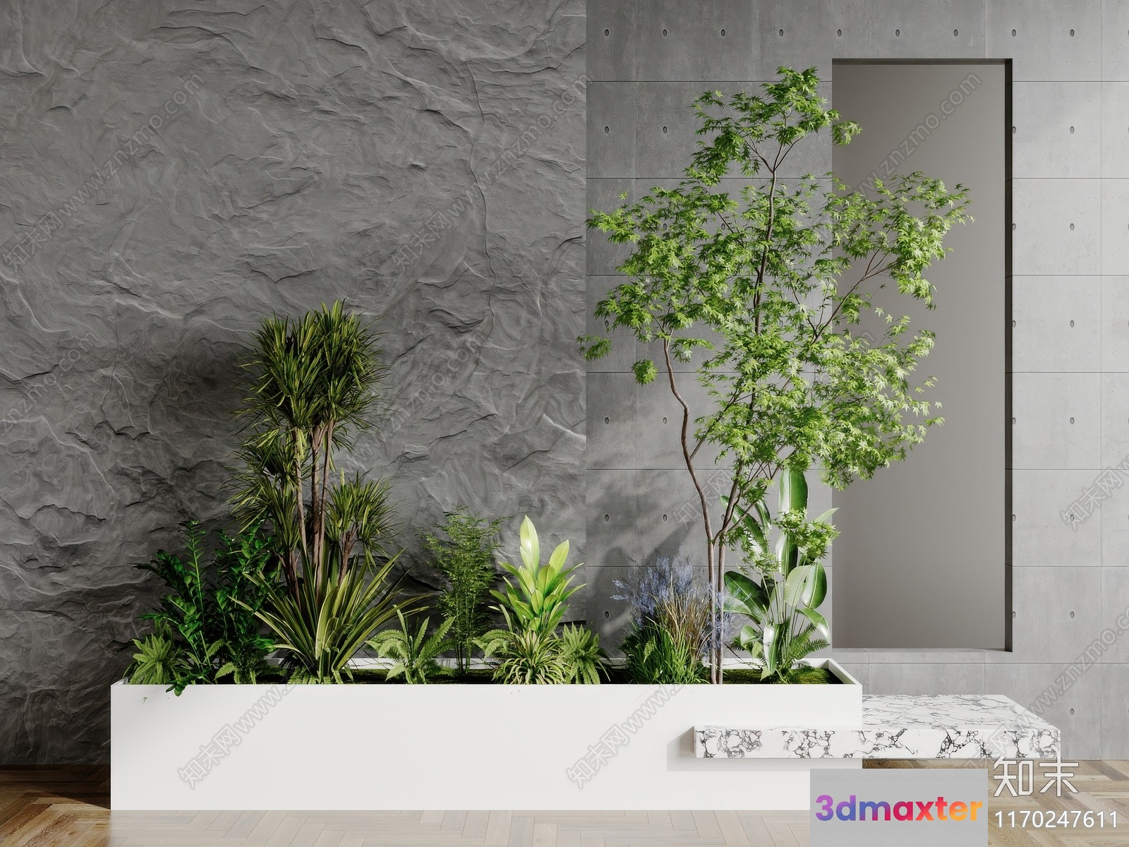 Modern Indoor Garden 3D Model - 16602 - VRAY Render