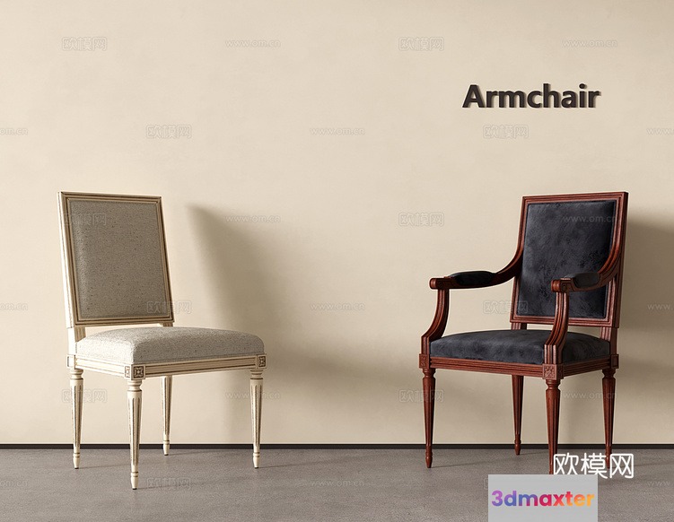 Wooden Armchair 3D Model - 18633 - VRAY Render