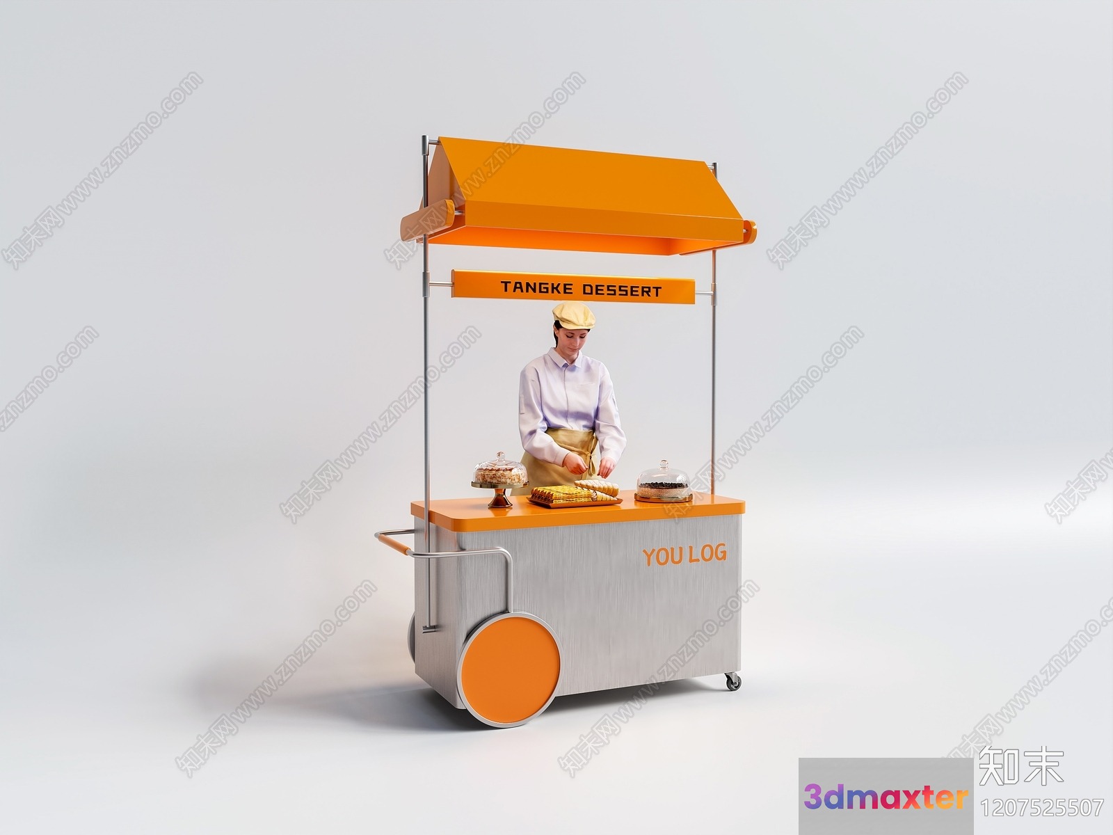 A Street Vendor Cart 3D Model - 6322 - CORONA Render