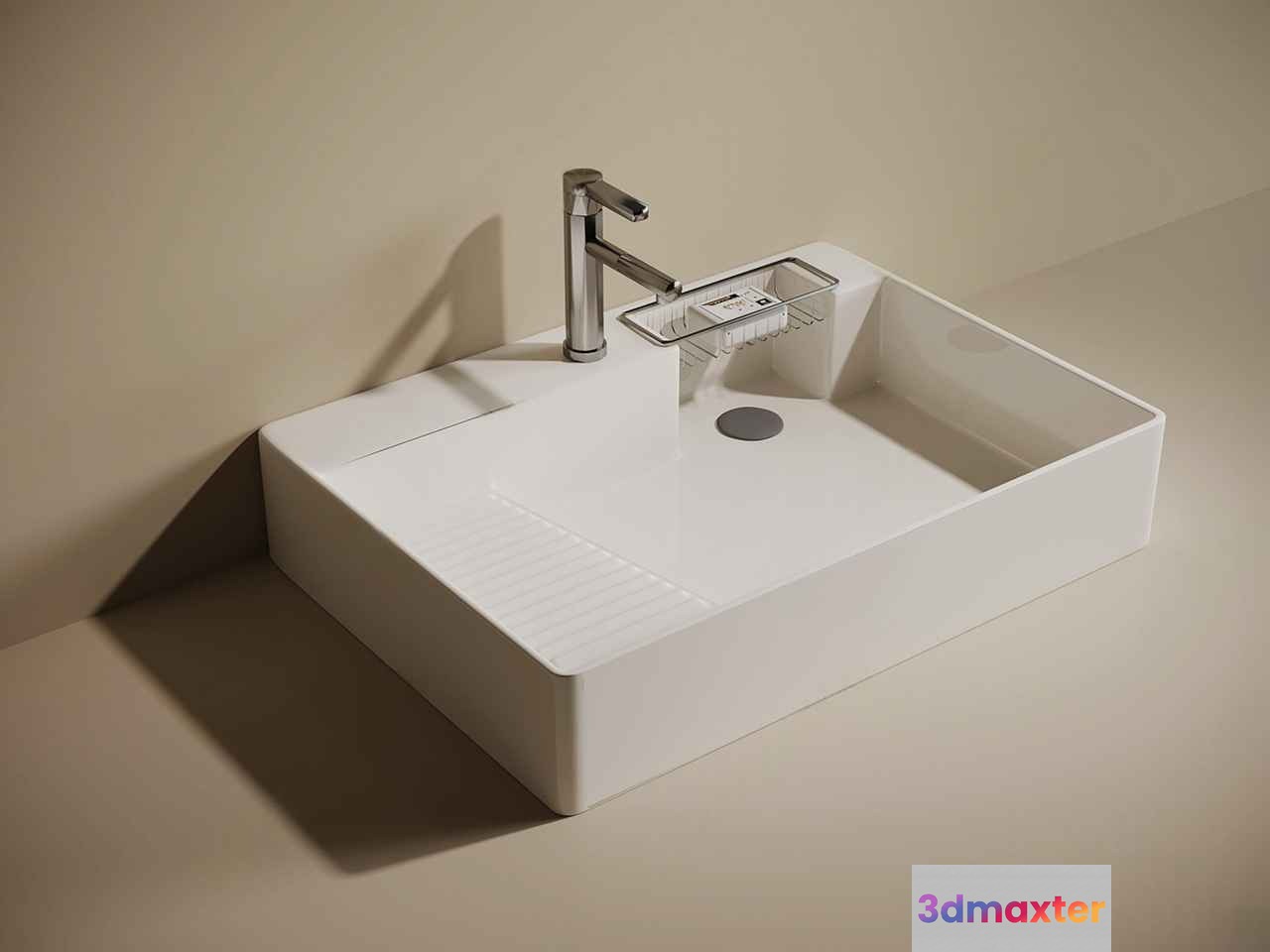 Modern White Sink 3D Model - 6131 - VRAY Render