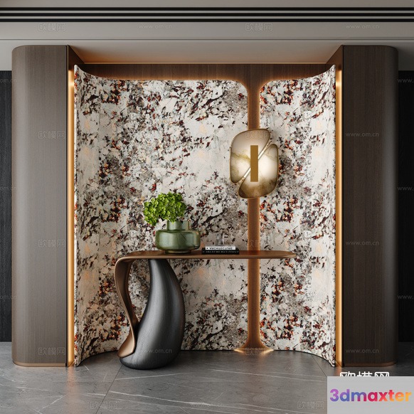 Modern Decorative Wall 3D Model - 5363 - VRAY Render