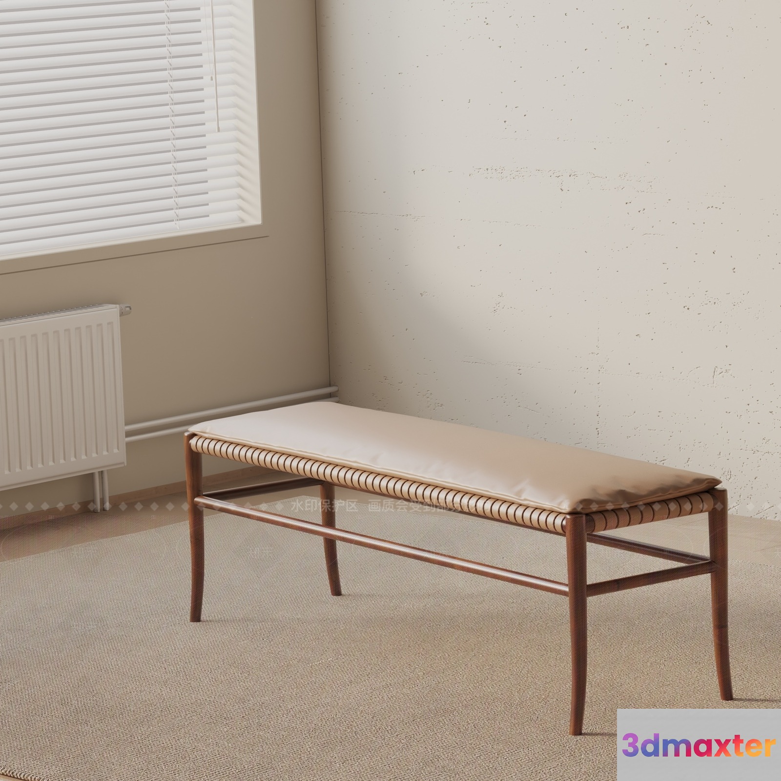 Modern Bench 3D Model - 8189 - VRAY Render