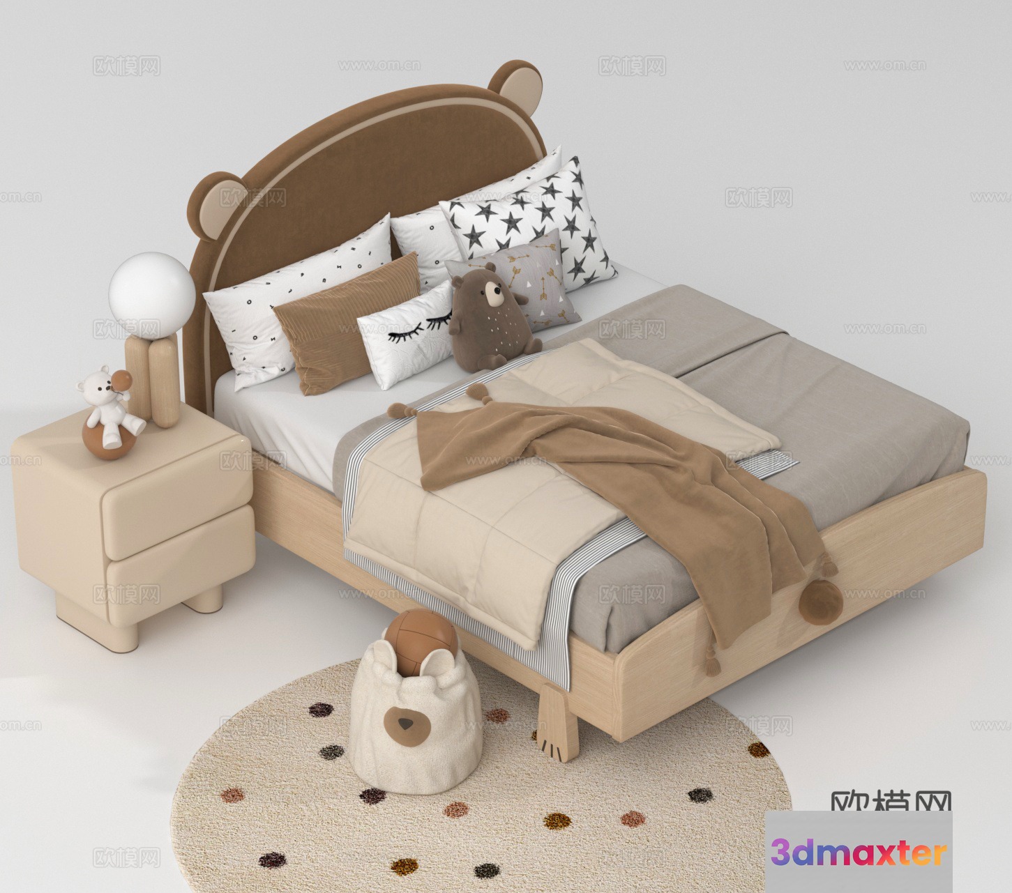 Cozy Children'S Bedroom 3D Model - 16261 - VRAY Render