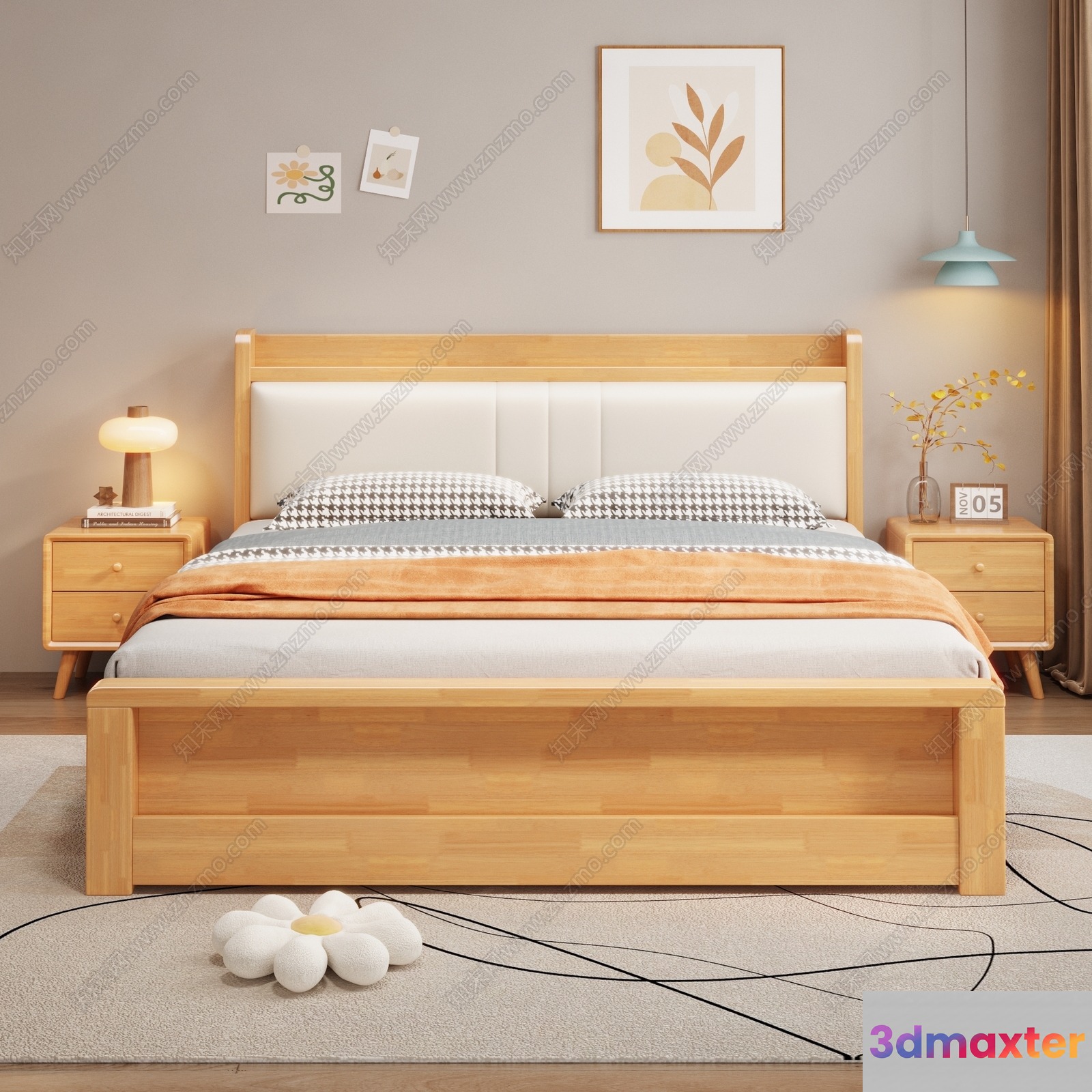 Cozy Bedroom 3D Model - 2128 - VRAY Render