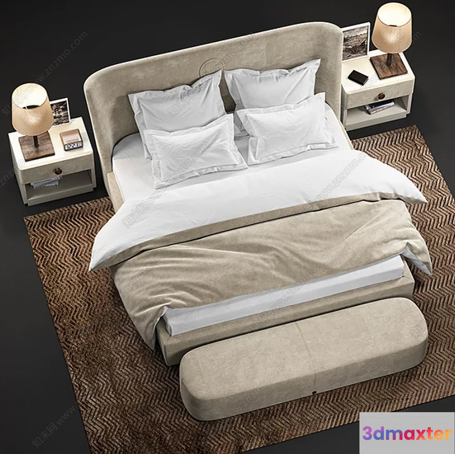 Cozy Bedroom 3D Model - 20076 - VRAY Render