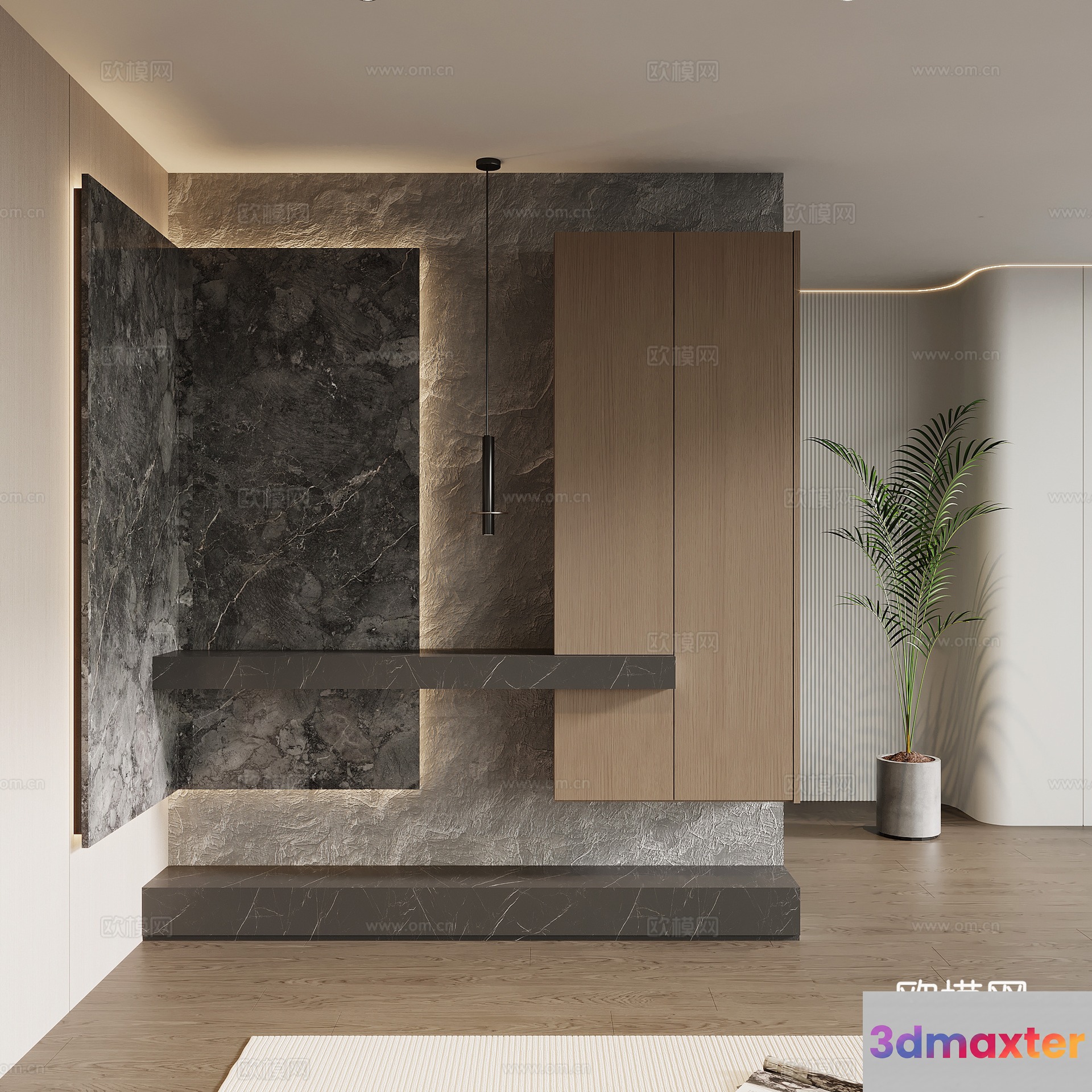 Modern Living Room 3D Model - 23145 - VRAY Render