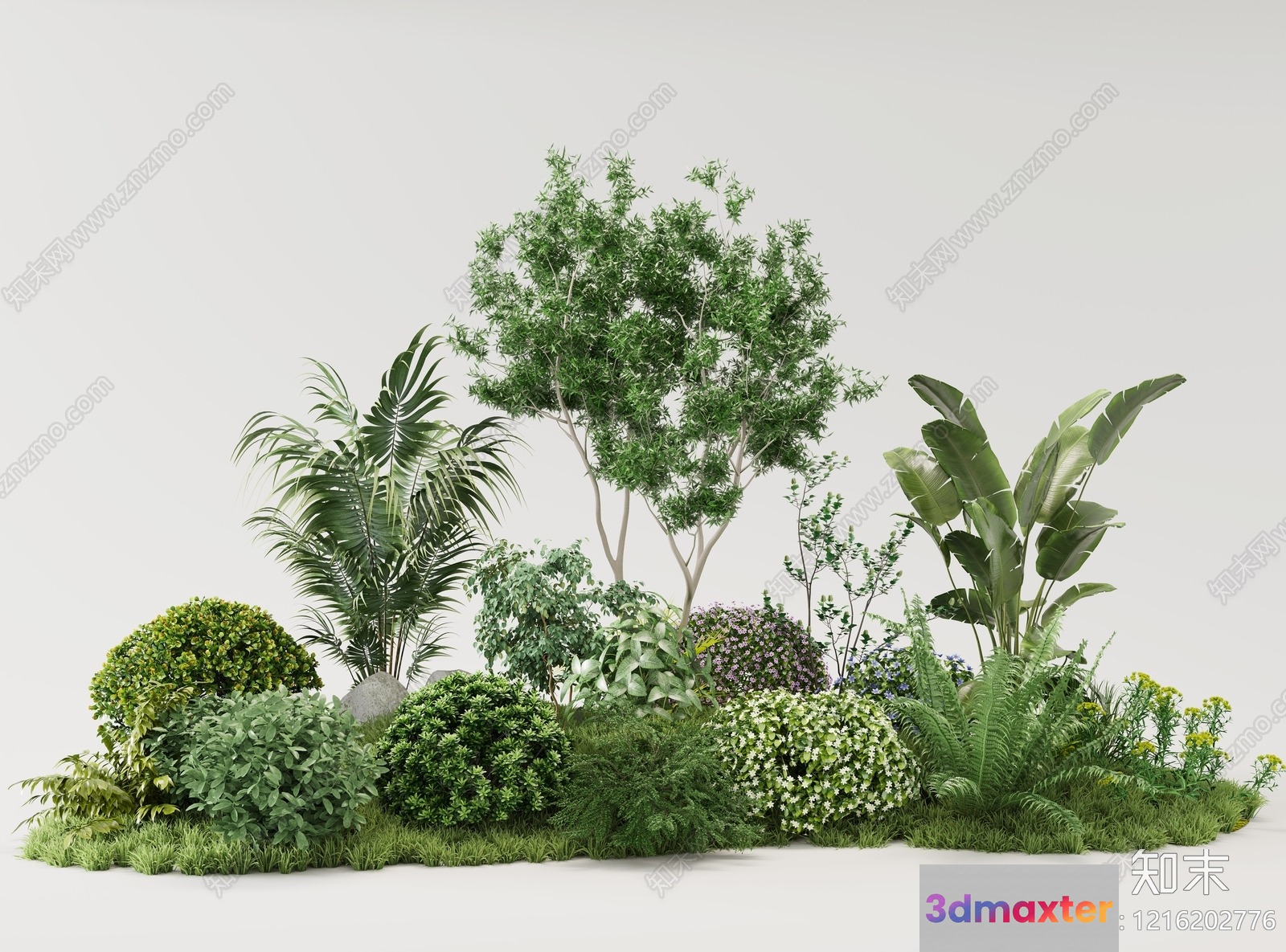 A Lush Green Garden 3D Model - 11621 - VRAY Render