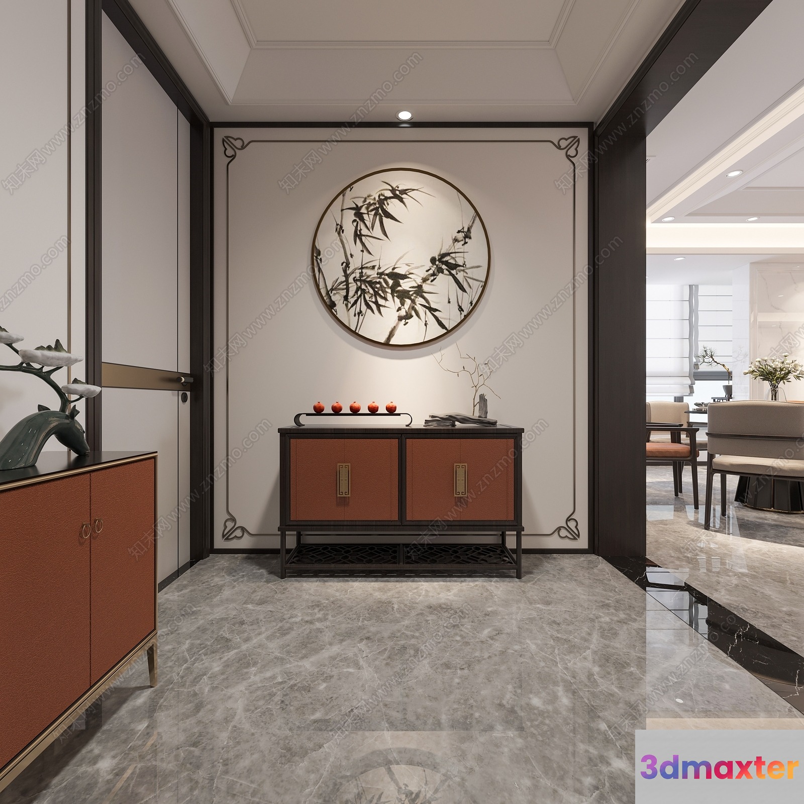 Modern Chinese-Style Room 3D Model - 12266 - VRAY Render