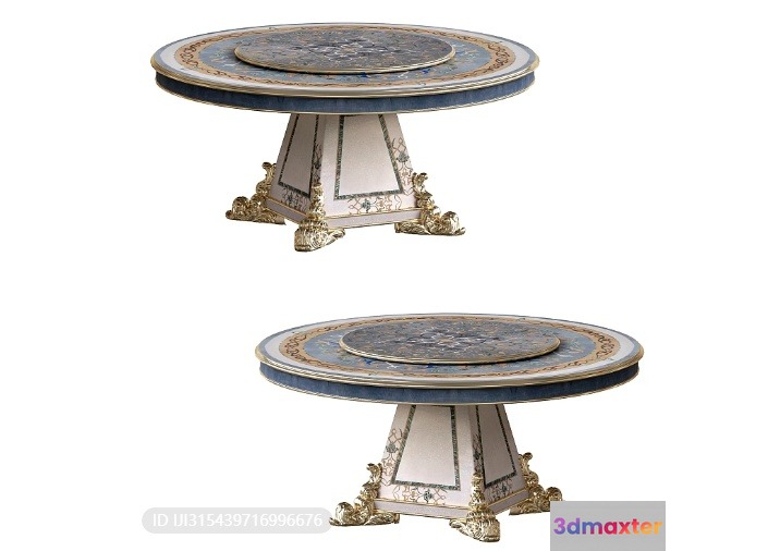 A Pair Of Round Tables 3D Model - 5447 - VRAY Render