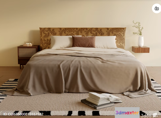 Cozy Bedroom 3D Model - 12131 - VRAY Render