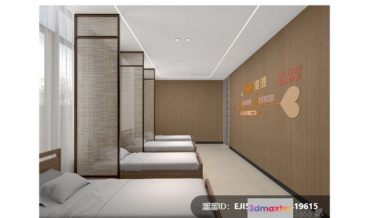 Cozy Guest Room 3D Model - 7464 - VRAY Render