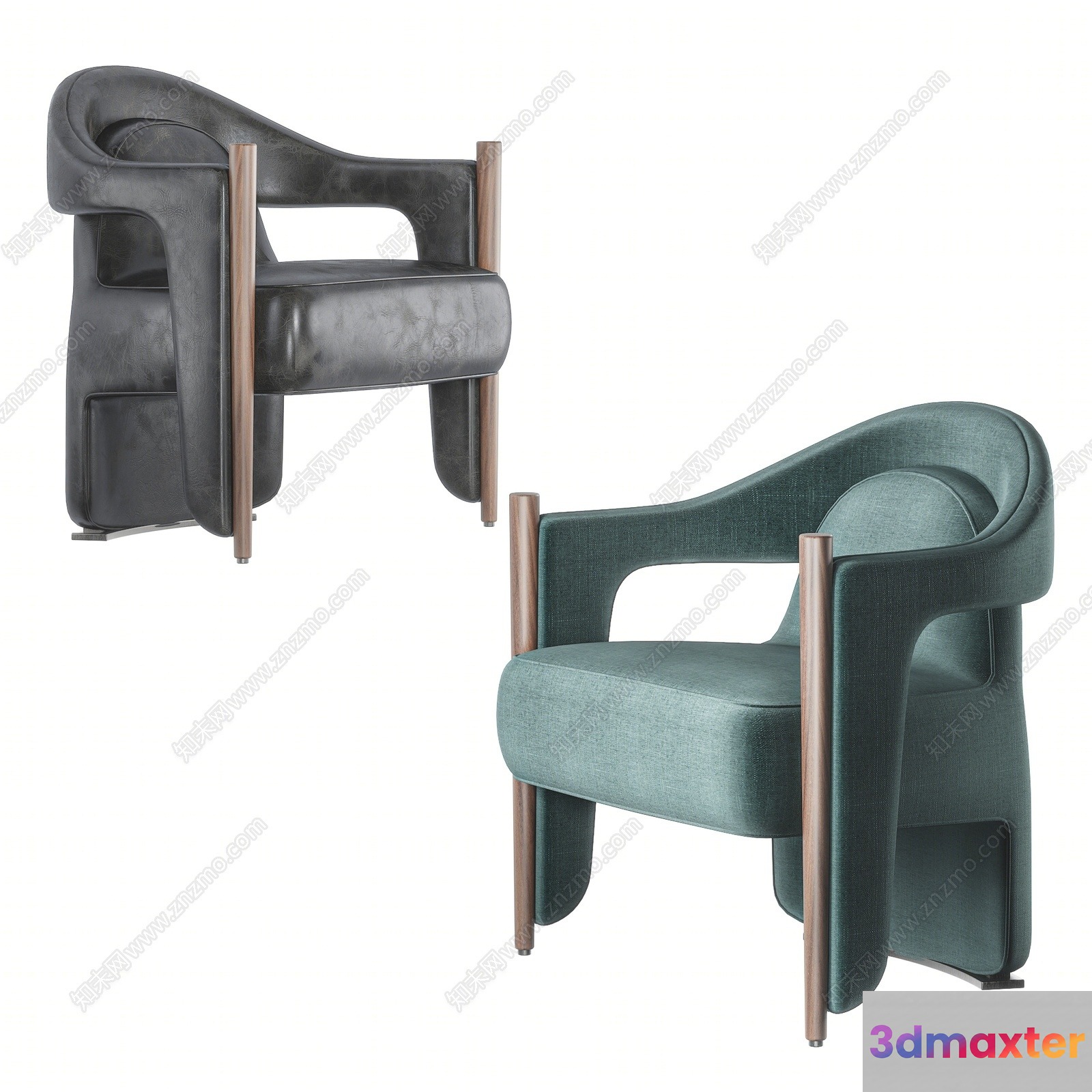 Modern Leather Chair 3D Model - 15994 - VRAY Render