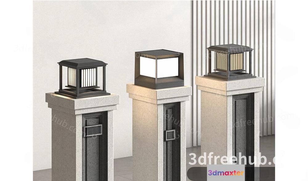 Modern Outdoor Lighting 3D Model - 5241 - VRAY Render