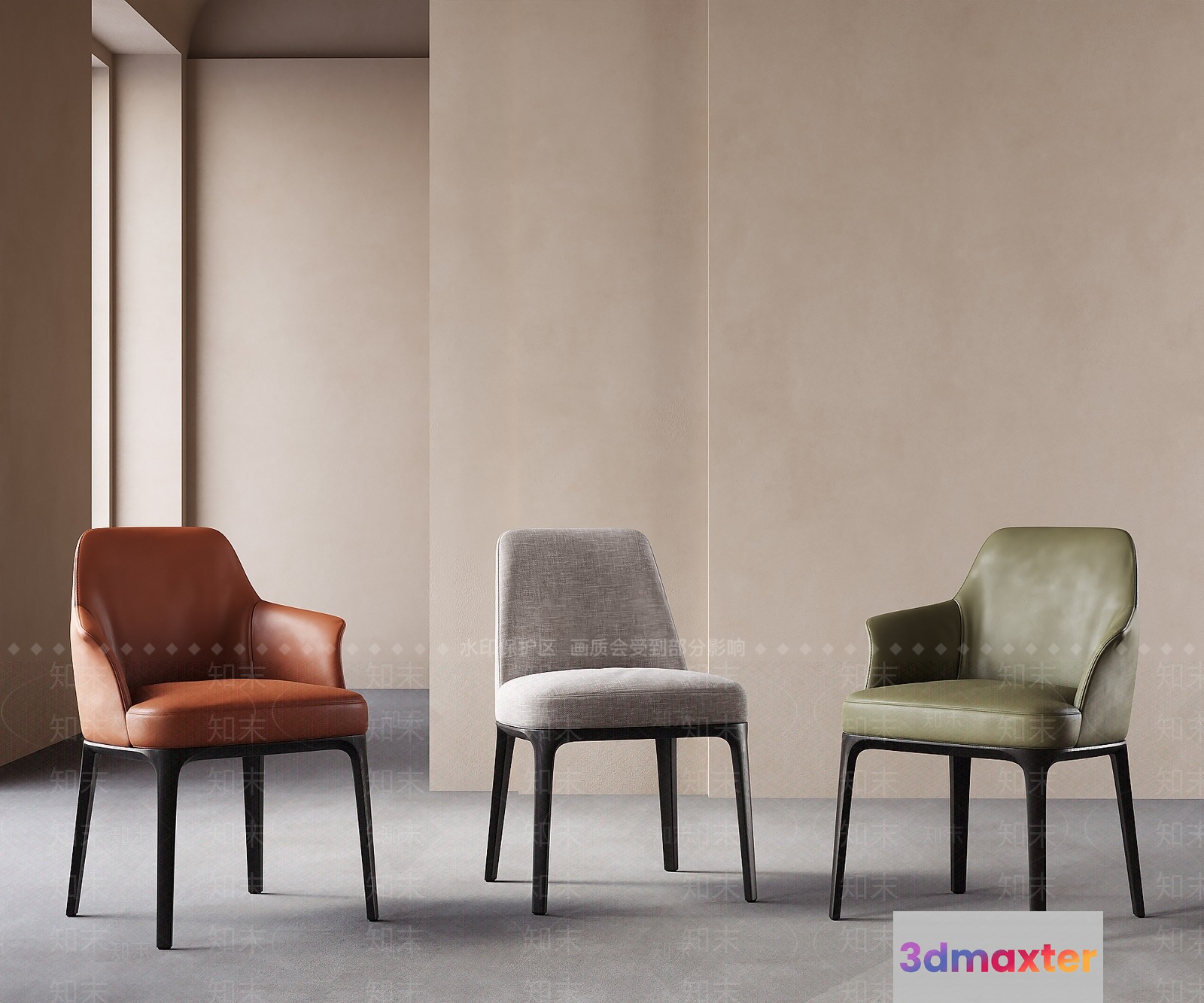 Modern Dining Chairs 3D Model - 3505 - VRAY Render