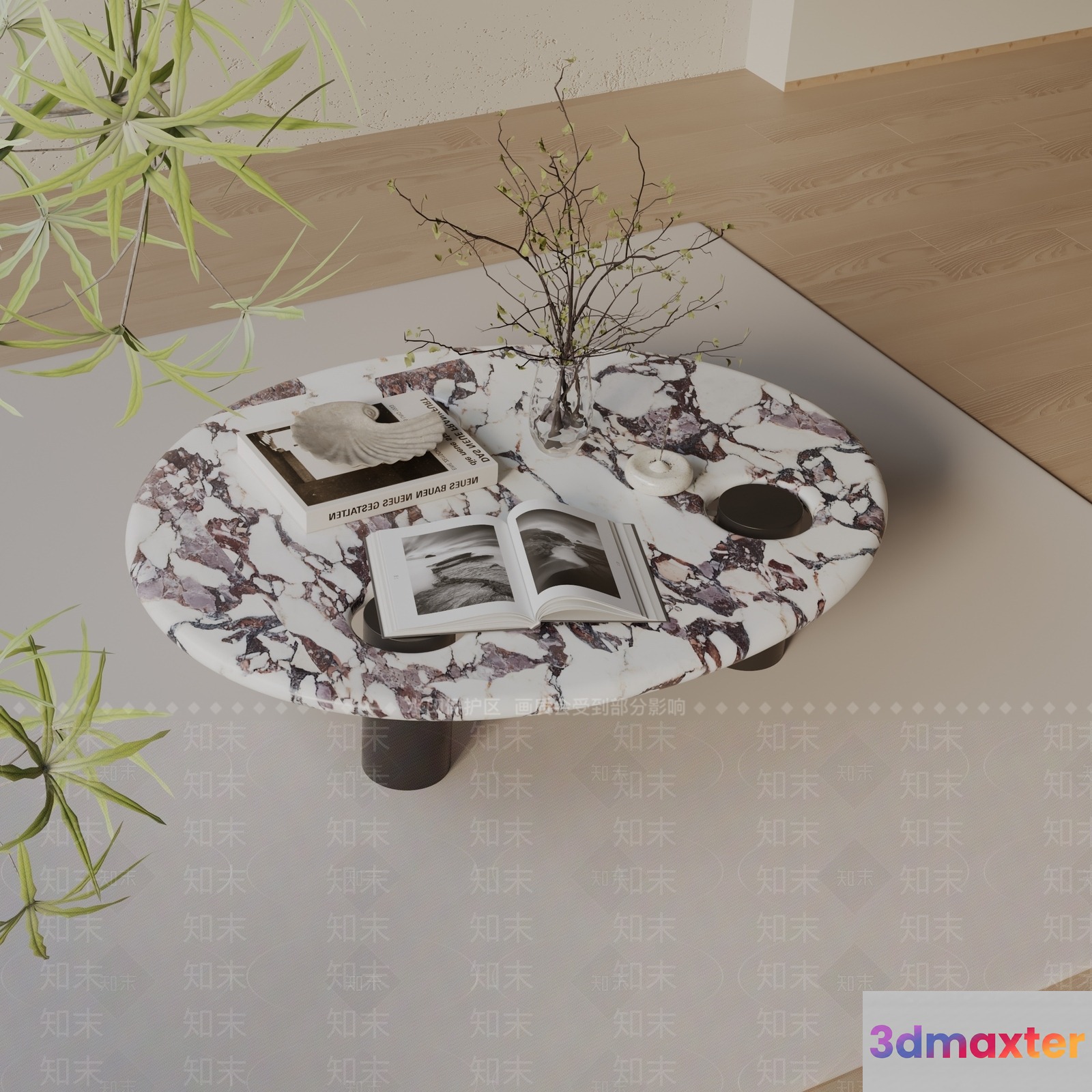 Modern Coffee Table 3D Model - 14099 - VRAY Render