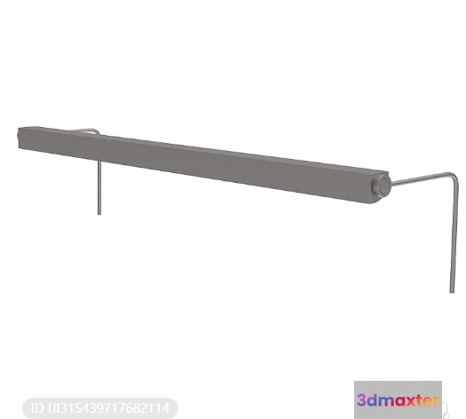 A Metal Rod With A Hook On One End 3D Model - 4558 - VRAY Render