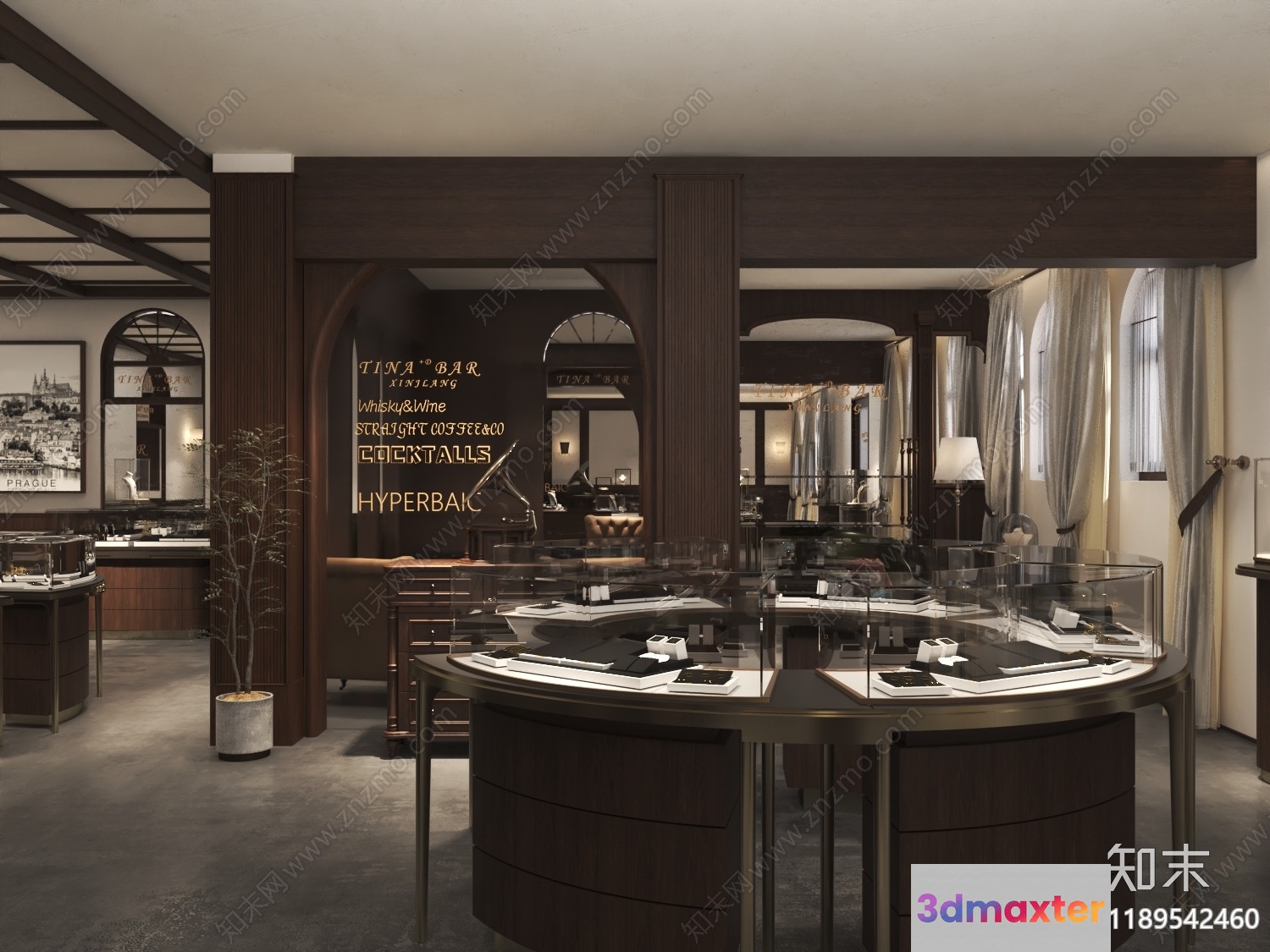 Modern Jewelry Store 3D Model - 13610 - VRAY Render