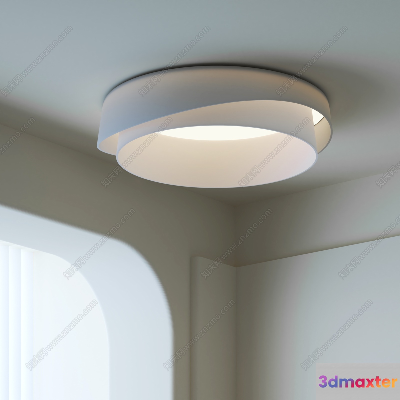 Modern Round Light Fixture 3D Model - 13228 - VRAY Render