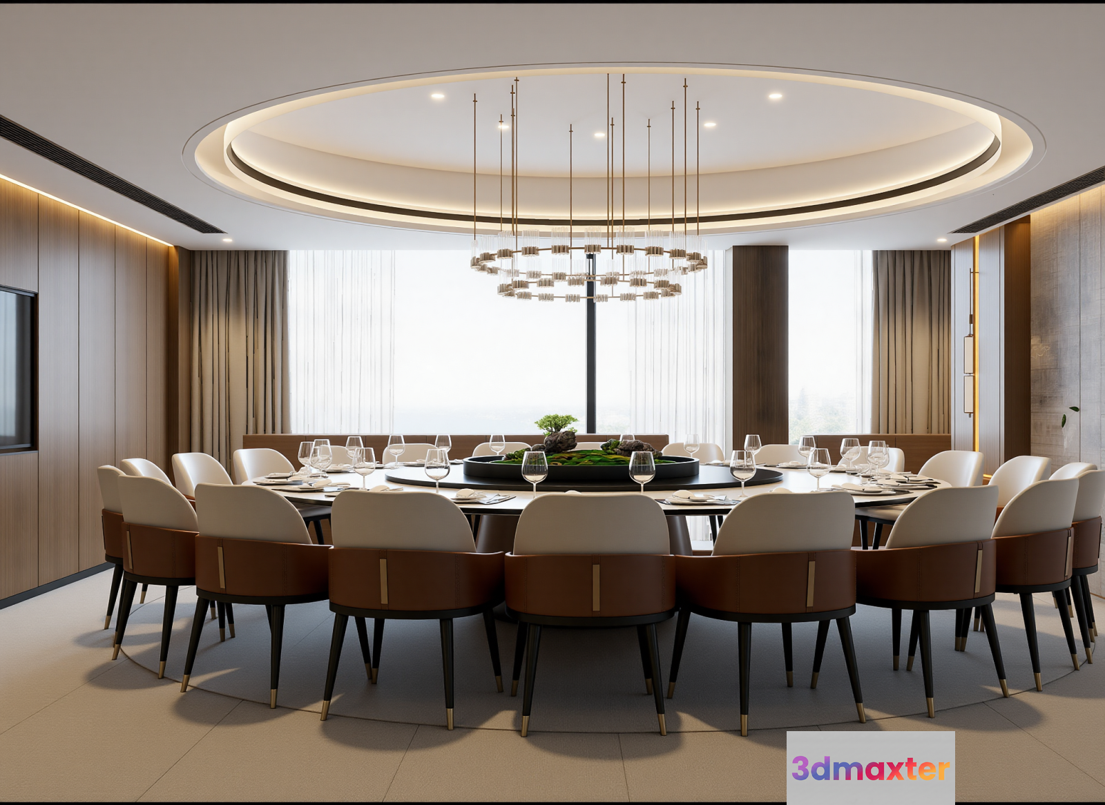 Modern Dining Room 3D Model - 7230 - VRAY Render