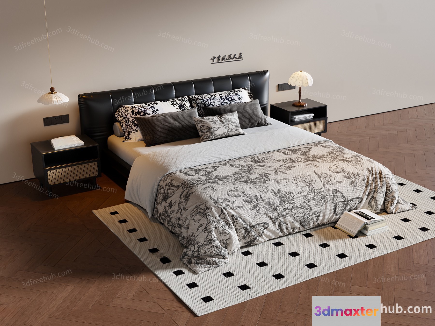 Cozy Bedroom 3D Model - 19695 - VRAY Render