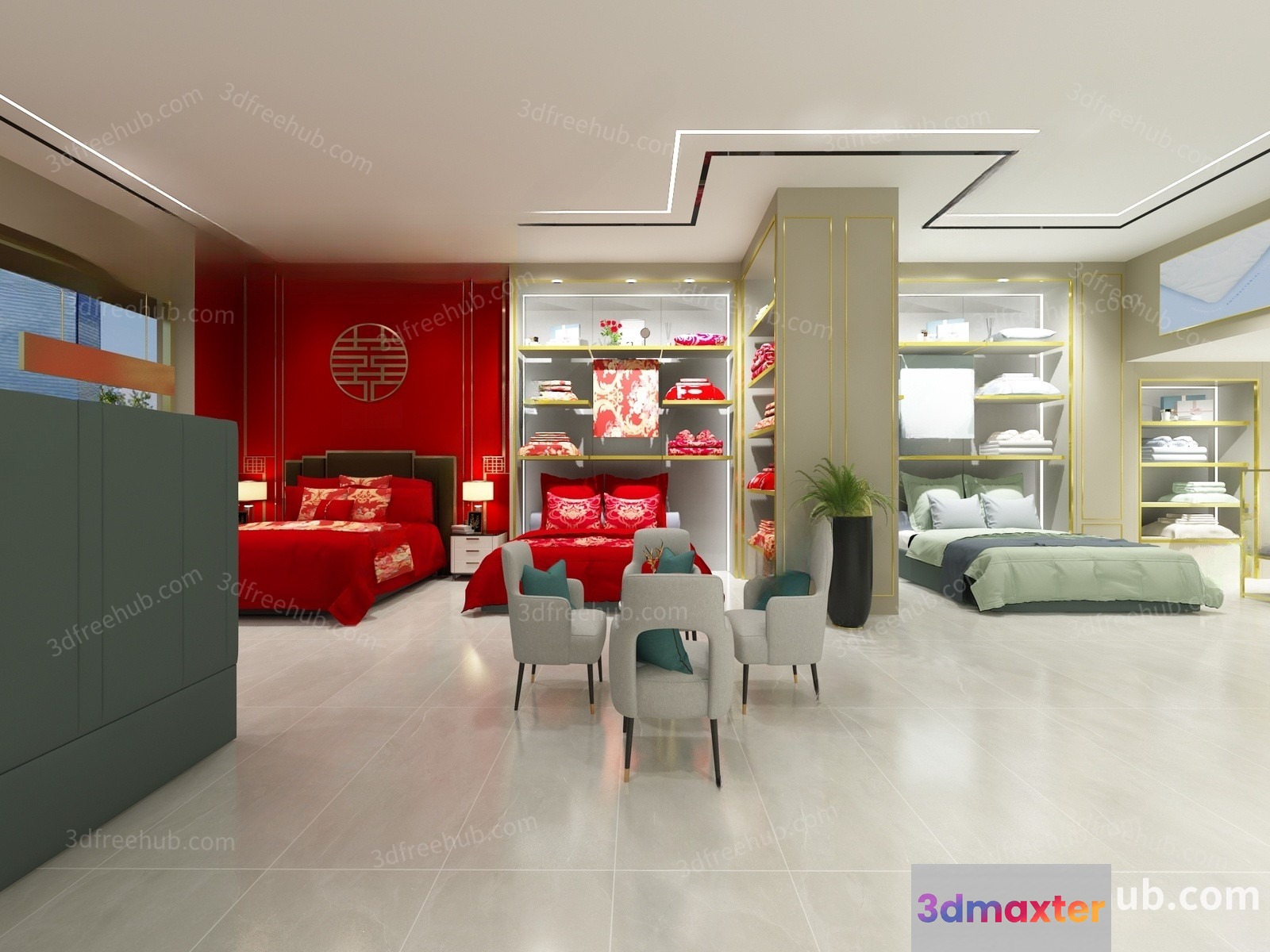 Cozy Bedroom 3D Model - 21632 - VRAY Render