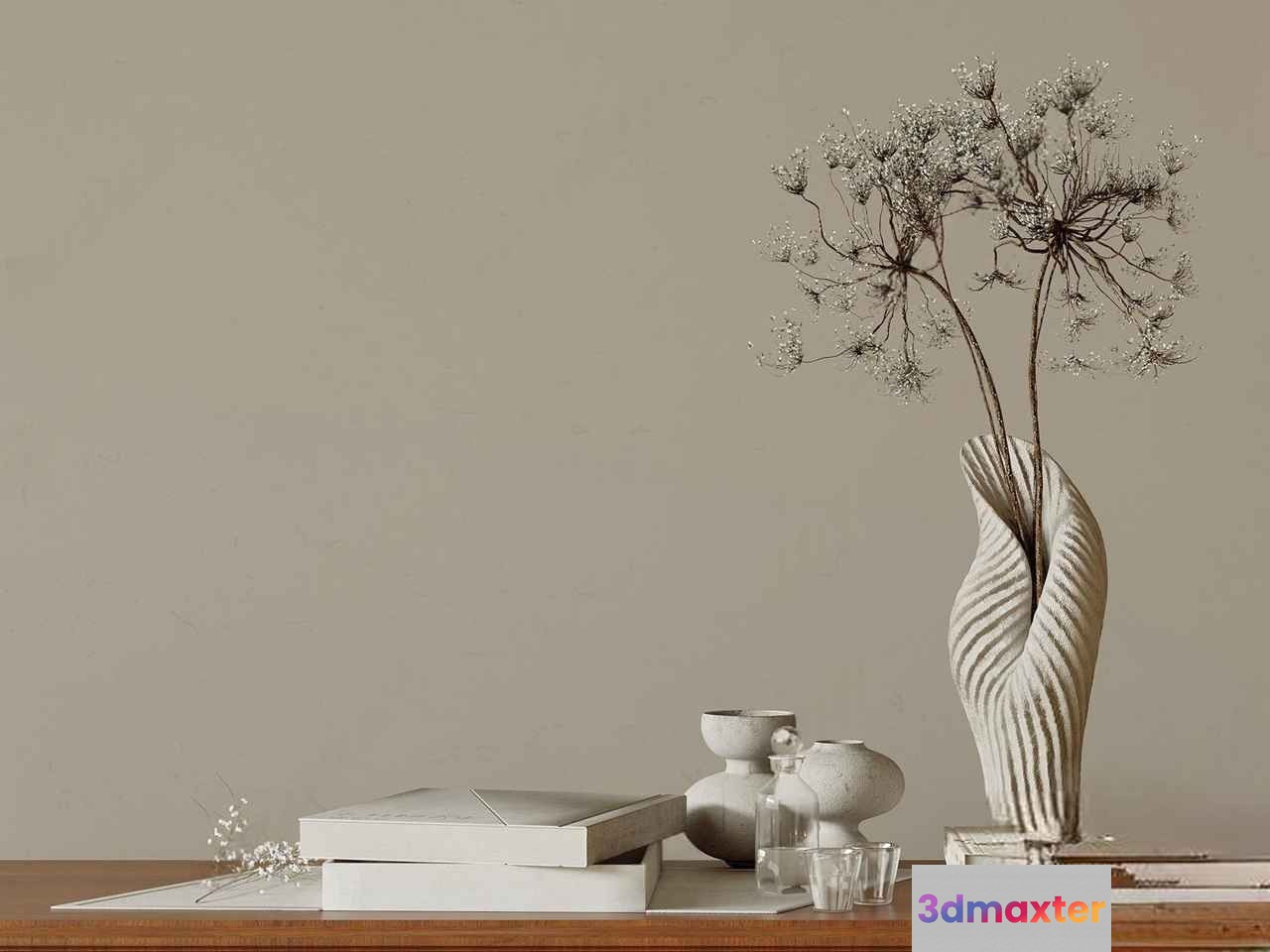 Minimalist White Vase 3D Model - 6958 - CORONA Render